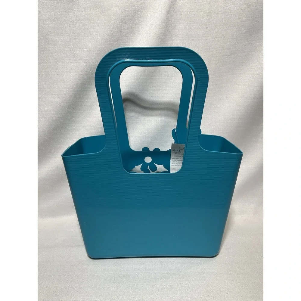 Koziol Alice Floral Bag Blue Plastics Shopper New Germany Shipped From USA